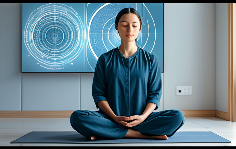 AI-Powered Personalized Meditation**

"A serene woman, fully clothed in comfortable, modest clothing, meditating in a softly lit room. She is looking at a smartphone displaying a calming interface with personalized meditation recommendations. The background features subtle, abstract representations of data streams and neural networks, symbolizing AI. Perfect anatomy, correct proportions, natural pose, safe for work, appropriate content, professional, family-friendly, fully clothed."

**